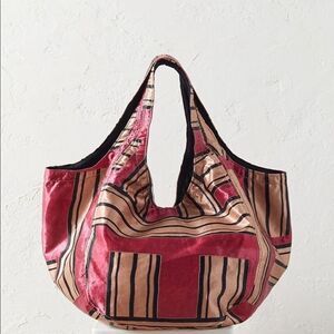 Urban Outfitters Kimchi Blue Black Striped Slouchy Oversized Tote Bag